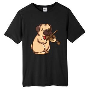 Violinist Pug Dog Violin Viola Player Music Lover Gift Girl Tall Fusion ChromaSoft Performance T-Shirt