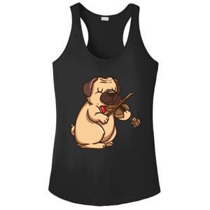 Violinist Pug Dog Violin Viola Player Music Lover Gift Girl Ladies PosiCharge Competitor Racerback Tank