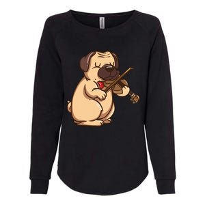 Violinist Pug Dog Violin Viola Player Music Lover Gift Girl Womens California Wash Sweatshirt