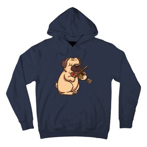 Violinist Pug Dog Violin Viola Player Music Lover Gift Girl Hoodie