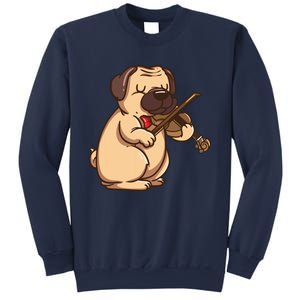 Violinist Pug Dog Violin Viola Player Music Lover Gift Girl Sweatshirt