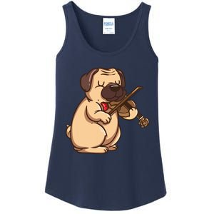 Violinist Pug Dog Violin Viola Player Music Lover Gift Girl Ladies Essential Tank