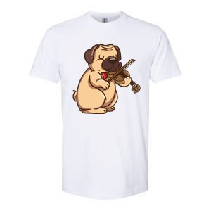 Violinist Pug Dog Violin Viola Player Music Lover Gift Girl Softstyle CVC T-Shirt