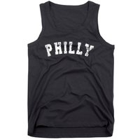 Vintage Philadelphia Distressed Font Philly Tank Top