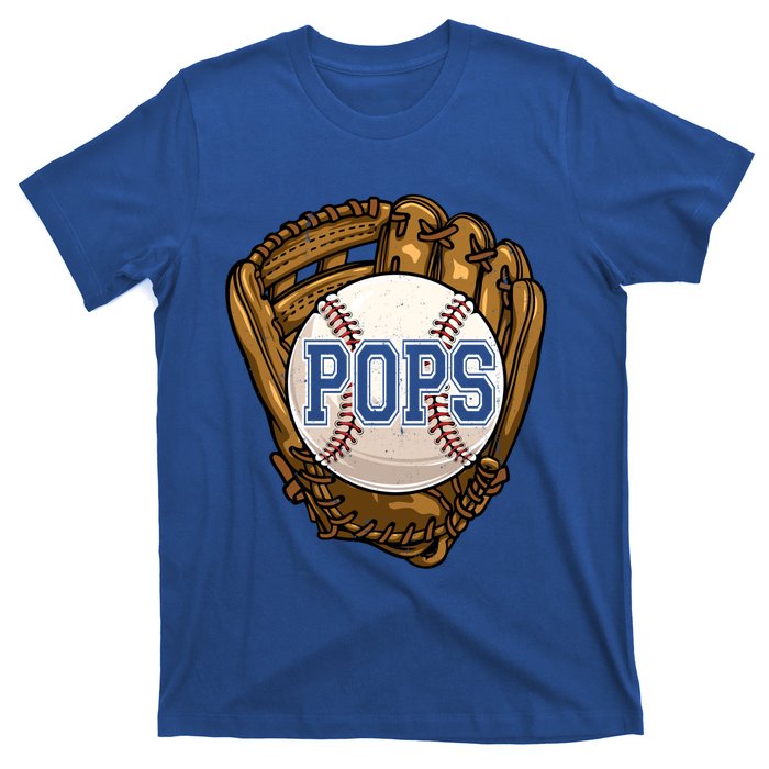 Vintage Pops Dad Funny Baseball Lover Fathers Day Great Gift T-Shirt