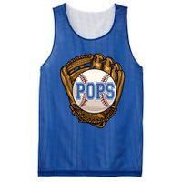 Vintage Pops Dad Funny Baseball Lover Fathers Day Great Gift Mesh Reversible Basketball Jersey Tank