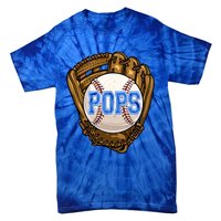 Vintage Pops Dad Funny Baseball Lover Fathers Day Great Gift Tie-Dye T-Shirt