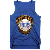 Vintage Pops Dad Funny Baseball Lover Fathers Day Great Gift Tank Top