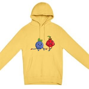 Veggie Power Dancing Berries Funny Berries Berries Gift Premium Pullover Hoodie