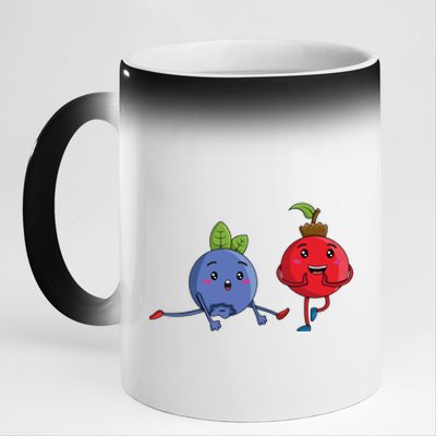 Veggie Power Dancing Berries Funny Berries Berries Gift 11oz Black Color Changing Mug