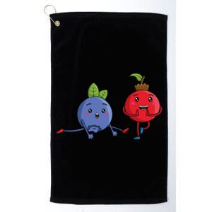 Veggie Power Dancing Berries Funny Berries Berries Gift Platinum Collection Golf Towel