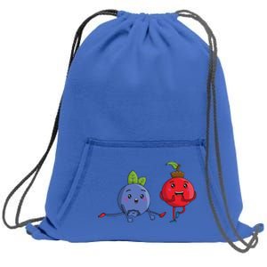 Veggie Power Dancing Berries Funny Berries Berries Gift Sweatshirt Cinch Pack Bag