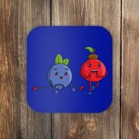 Veggie Power Dancing Berries Funny Berries Berries Gift Coaster