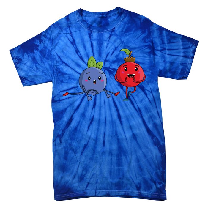 Veggie Power Dancing Berries Funny Berries Berries Gift Tie-Dye T-Shirt