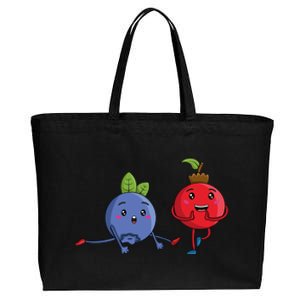 Veggie Power Dancing Berries Funny Berries Berries Gift Cotton Canvas Jumbo Tote