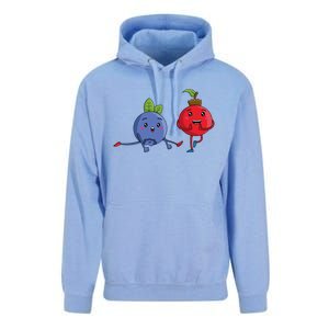 Veggie Power Dancing Berries Funny Berries Berries Gift Unisex Surf Hoodie