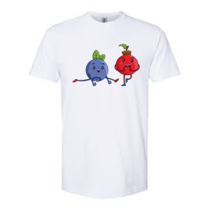 Veggie Power Dancing Berries Funny Berries Berries Gift Softstyle CVC T-Shirt