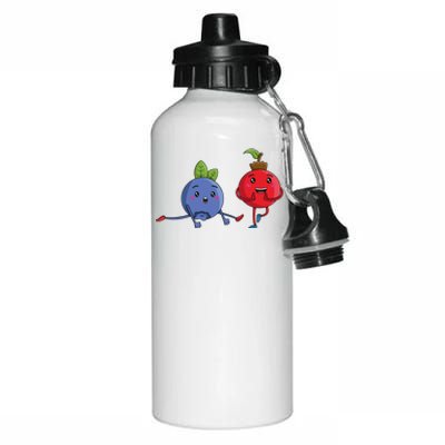 Veggie Power Dancing Berries Funny Berries Berries Gift Aluminum Water Bottle