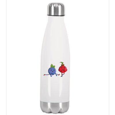 Veggie Power Dancing Berries Funny Berries Berries Gift Stainless Steel Insulated Water Bottle