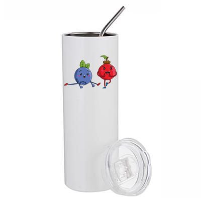 Veggie Power Dancing Berries Funny Berries Berries Gift Stainless Steel Tumbler