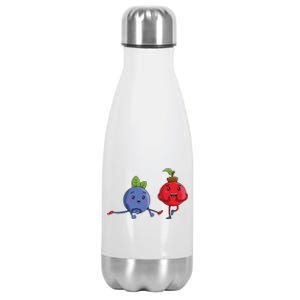 Veggie Power Dancing Berries Funny Berries Berries Gift Stainless Steel Insulated Water Bottle