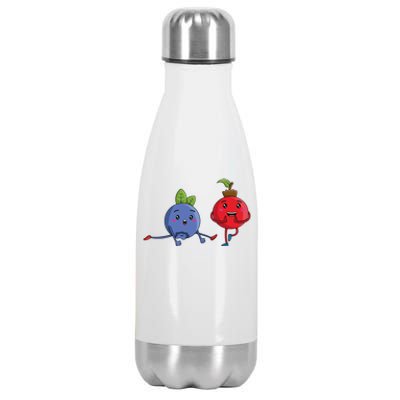 Veggie Power Dancing Berries Funny Berries Berries Gift Stainless Steel Insulated Water Bottle