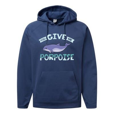 Vaquita Porpoise Dolphin Marine Biologist Performance Fleece Hoodie