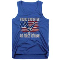 Vintage Proud Daughter Of A Air Force Veteran American Flag Gift Tank Top