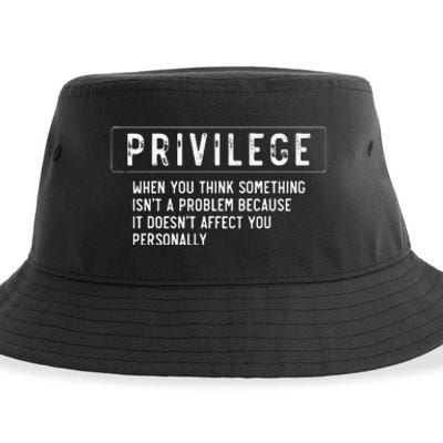 vintage Privilege Definition Civil Rights Equality Sustainable Bucket Hat