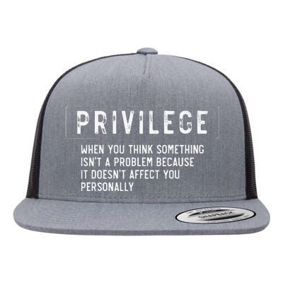 vintage Privilege Definition Civil Rights Equality Flat Bill Trucker Hat