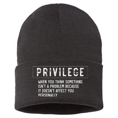 vintage Privilege Definition Civil Rights Equality Sustainable Knit Beanie