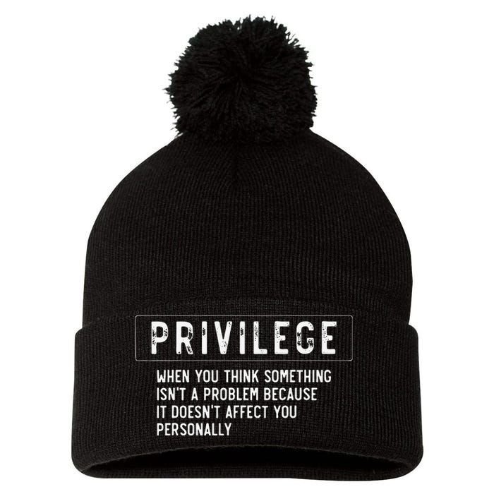 vintage Privilege Definition Civil Rights Equality Pom Pom 12in Knit Beanie