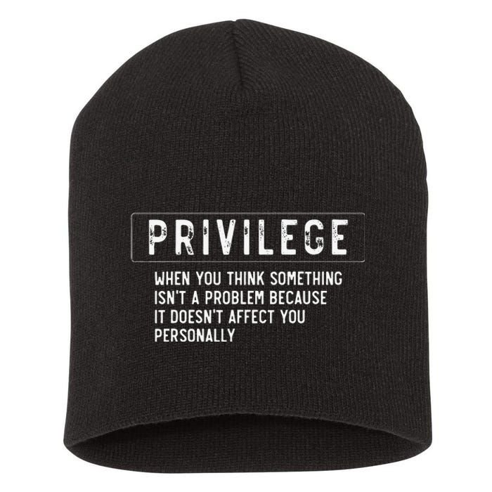 vintage Privilege Definition Civil Rights Equality Short Acrylic Beanie