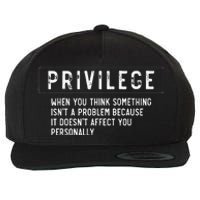 vintage Privilege Definition Civil Rights Equality Wool Snapback Cap