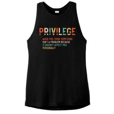 vintage Privilege Definition Civil Rights Equality Ladies PosiCharge Tri-Blend Wicking Tank