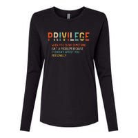 vintage Privilege Definition Civil Rights Equality Womens Cotton Relaxed Long Sleeve T-Shirt