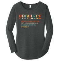 vintage Privilege Definition Civil Rights Equality Women's Perfect Tri Tunic Long Sleeve Shirt