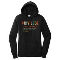 vintage Privilege Definition Civil Rights Equality Women's Pullover Hoodie