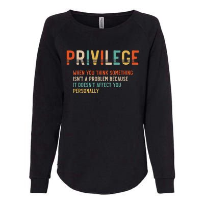 vintage Privilege Definition Civil Rights Equality Womens California Wash Sweatshirt