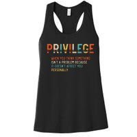 vintage Privilege Definition Civil Rights Equality Women's Racerback Tank