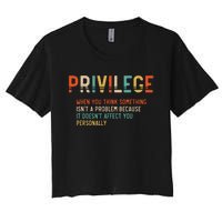 vintage Privilege Definition Civil Rights Equality Women's Crop Top Tee