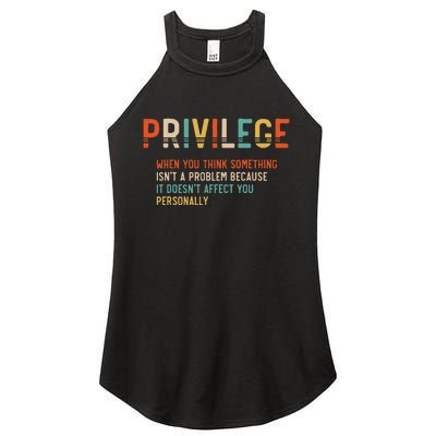 vintage Privilege Definition Civil Rights Equality Women's Perfect Tri Rocker Tank