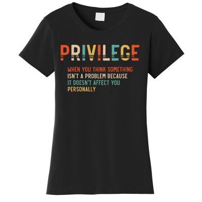 vintage Privilege Definition Civil Rights Equality Women's T-Shirt