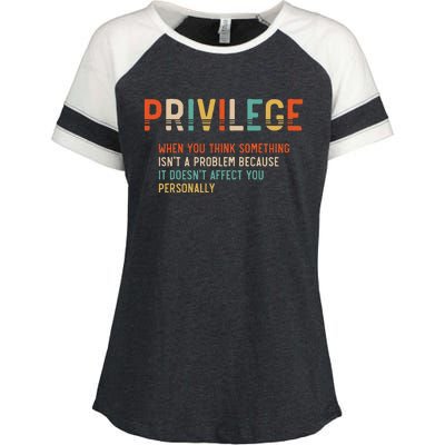 vintage Privilege Definition Civil Rights Equality Enza Ladies Jersey Colorblock Tee