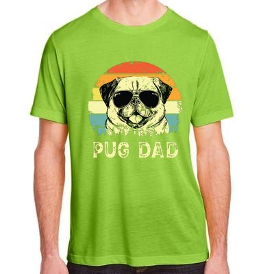 Vintage Pug Dad Dog Lovers Fathers Day Tee Adult ChromaSoft Performance T-Shirt