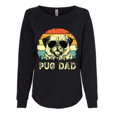 Vintage Pug Dad Dog Lovers Fathers Day Tee Womens California Wash Sweatshirt