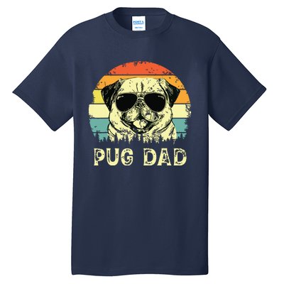 Vintage Pug Dad Dog Lovers Fathers Day Tee Tall T-Shirt