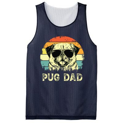 Vintage Pug Dad Dog Lovers Fathers Day Tee Mesh Reversible Basketball Jersey Tank