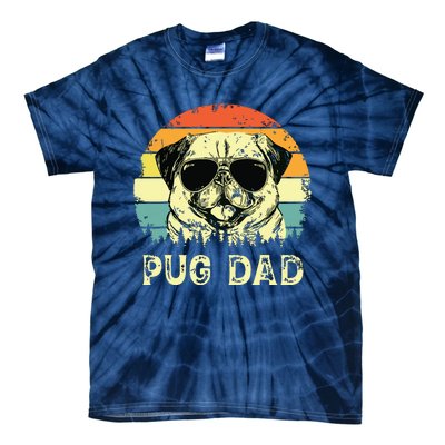 Vintage Pug Dad Dog Lovers Fathers Day Tee Tie-Dye T-Shirt