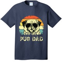 Vintage Pug Dad Dog Lovers Fathers Day Tee T-Shirt